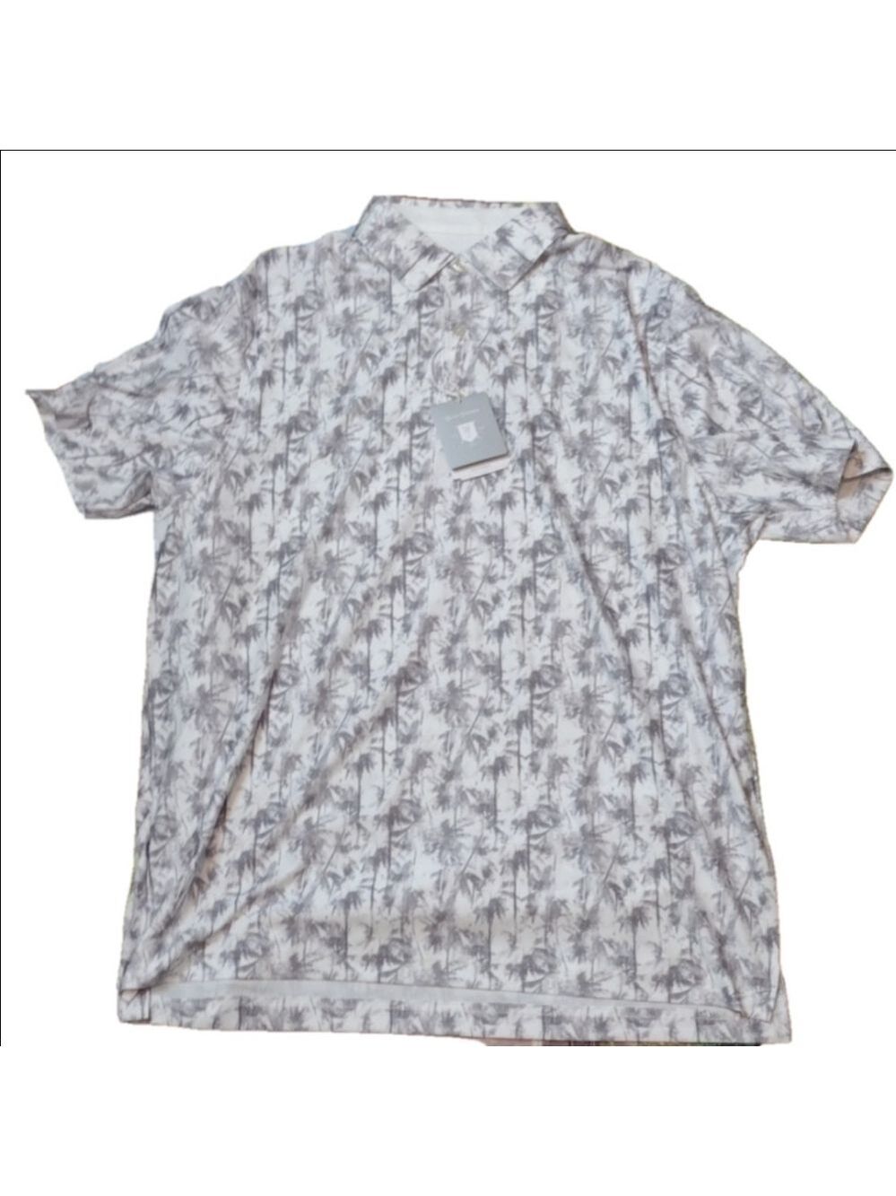 HICKEY freeman white grey golf polo size large
